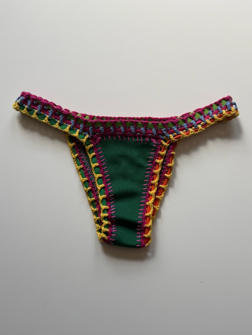 Luxsea Womens Green Crochet Bikini Bottom - Size S